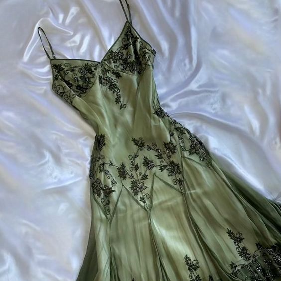 Vintage A Line Straps Green Formal Prom Dresses 22Th Birthday Outfit Secondary image