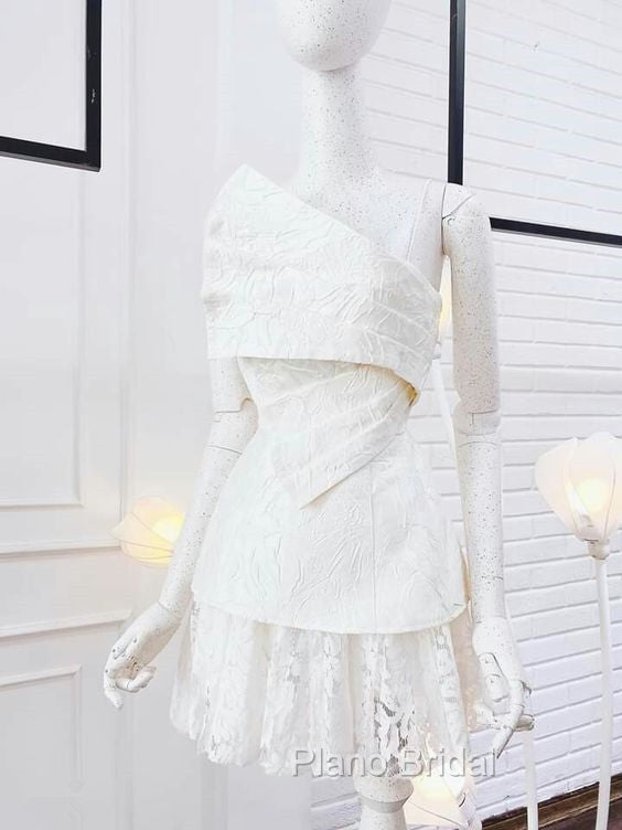 Vintage A Line White Lace Homecoming Dresses 18Th Birthday Outfits