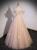 Vintage Ball Gown Off The Shoulder Tulle Long Formal Prom Dresses Formal Dresses