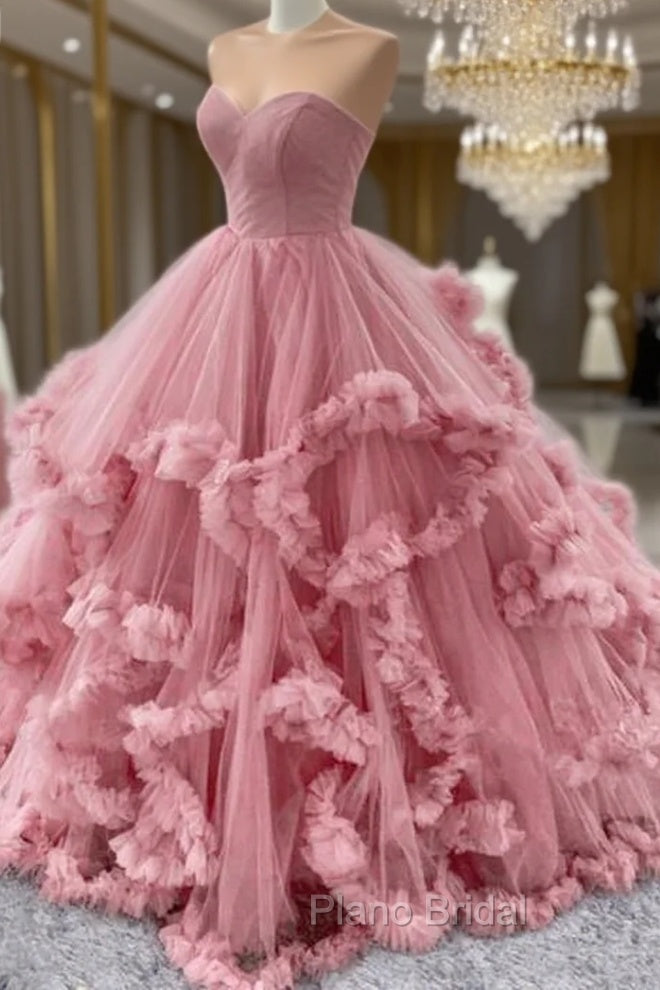 Vintage Ball Gown Pink Formal Prom Dresses For Women Main image