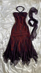 Vintage Blue Chiffon Long Formal Prom Dresses Elegant  Beaded Party Dresses