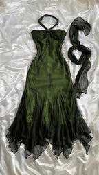 Vintage Blue Chiffon Long Formal Prom Dresses Elegant  Beaded Party Dresses