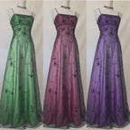 Vintage Blue Gradient Empire Formal Prom Dresses Backless Romantic Beaded Formal Evening Dresses Guest Dresses