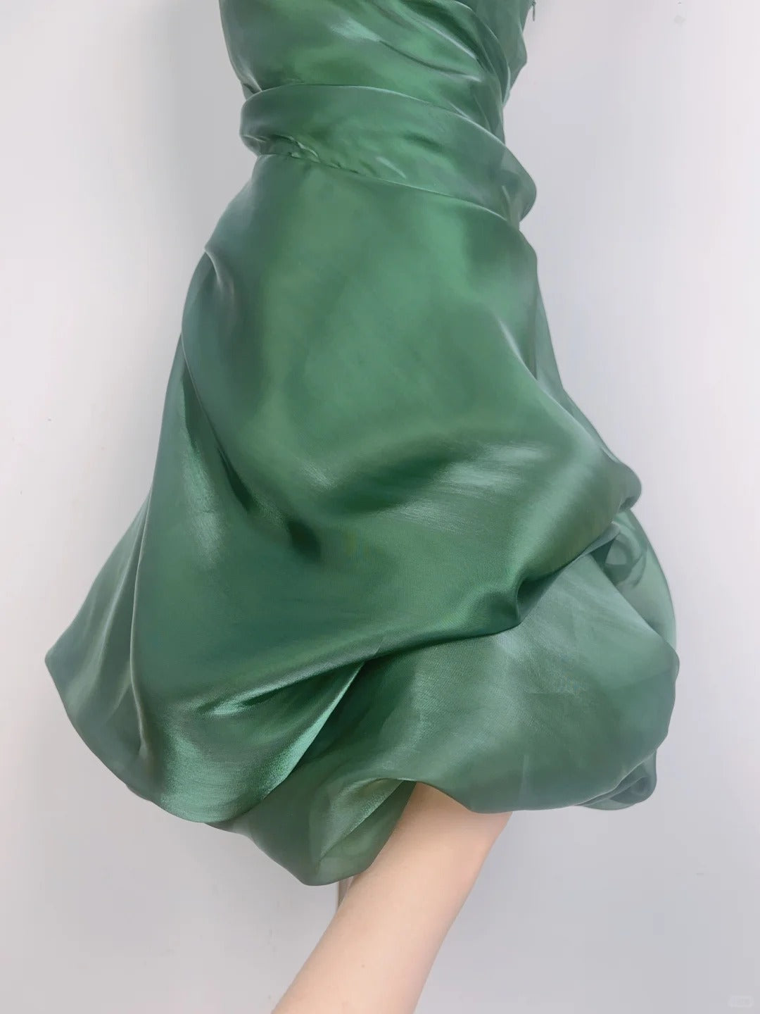 Vintage Dark Green Halter Neck Floral Mini Homecoming Dresses