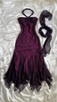 Vintage Dark Purple Halter-Neck Beaded Ruffled Charming Formal Prom Dresses Formal Evening Dresses Party Dresses