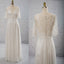 Vintage Half Sleeve V-Neck Elegant See Through Wedding Prom Dresses