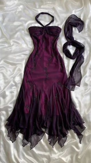 Vintage Halter  Mermaid Long Formal Prom Dresses Chiffon Beaded Dark Green Long Formal Dresses