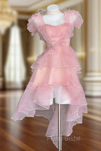 Vintage High Low Pink Homecoming Dresses 18Th Birthday Outfits