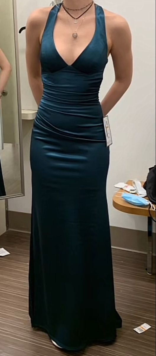 Vintage Mermaid Birthday Party Dresses Navy Blue Long Prom Dresses Main image
