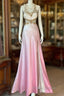 Vintage Mermaid Halter Sleeveless Long Ombre Pink Evening Dresses Formal Prom Dresses