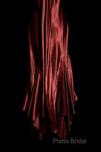 Vintage Mermaid Spaghetti Straps Satin Burgundy Formal Prom Gown Fairy Formal Prom Dresses