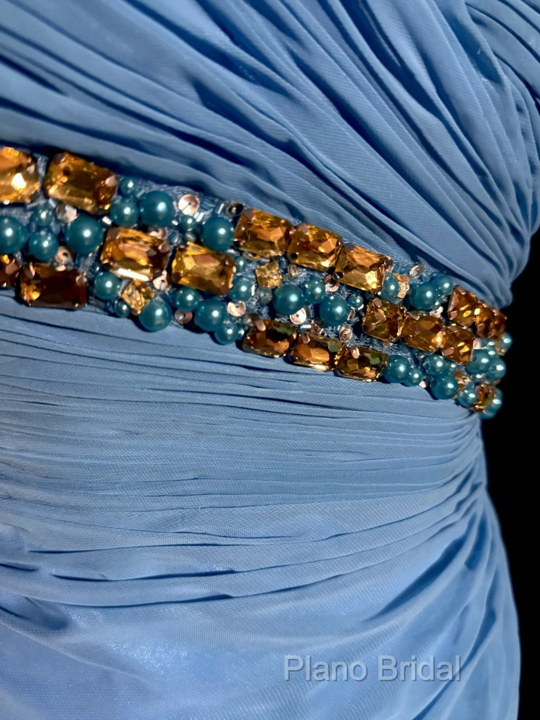 Vintage Mermaid Sweetheart Blue Chiffon Long Formal Prom Gown Fairy Formal Prom Dresses