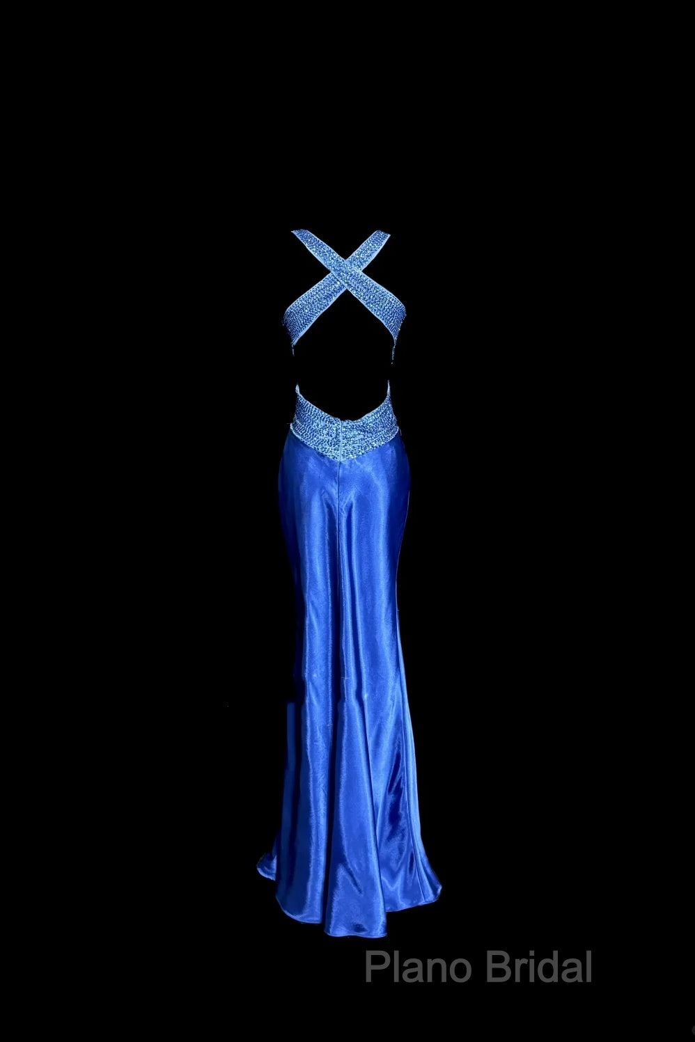 Vintage Mermaid Sweetheart Neckline Royal Blue Satin Backless Formal Prom Gown Fairy Formal Prom Dresses Secondary image