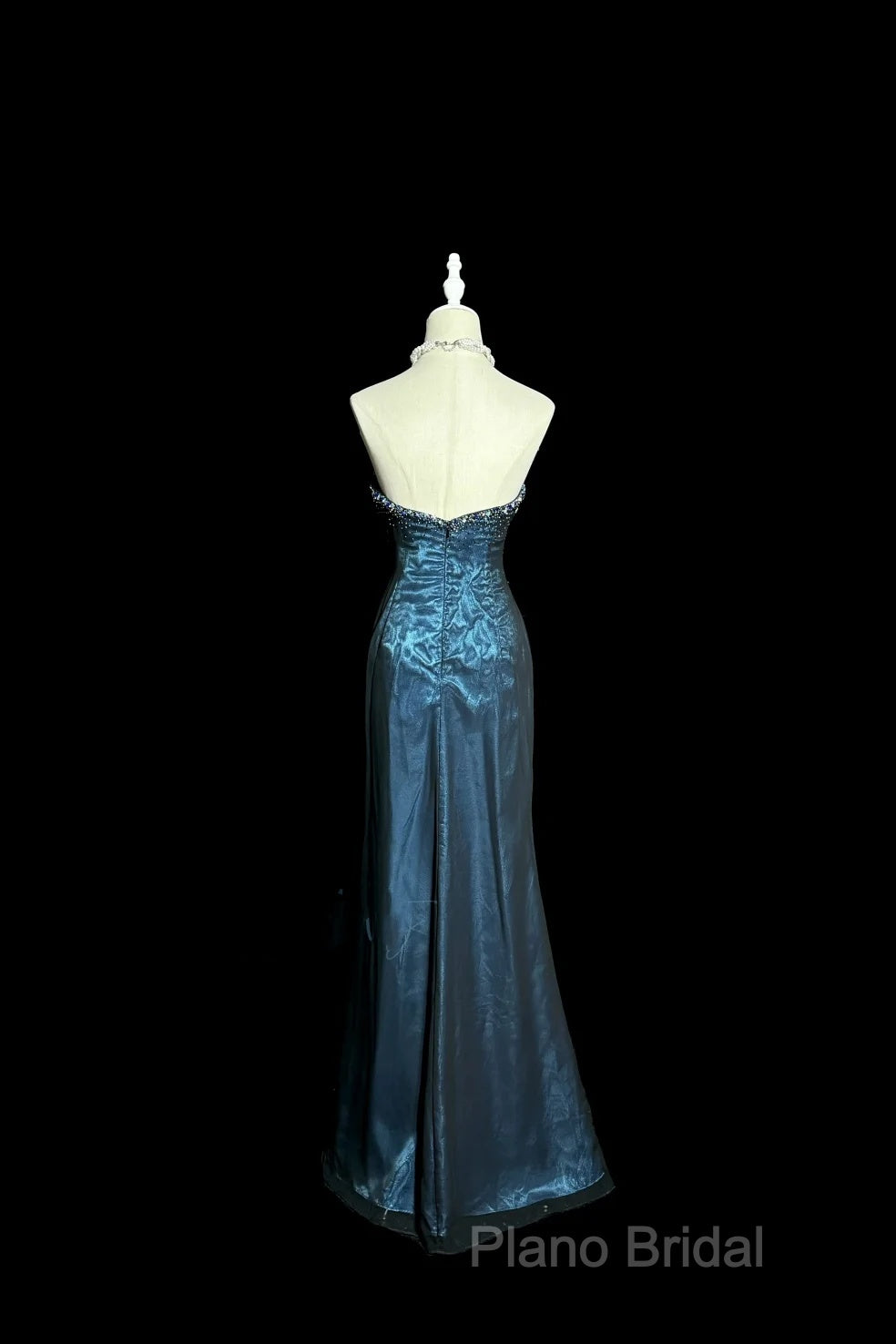 Vintage Mermaid Sweetheart Sleeveless Long Blue Slit Formal Prom Gown Fairy Formal Prom Dresses Secondary image