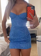 Vintage Navy Blue Beaded Homecoming Dresses Sheath Party Dresses Short Cocktail Dresses