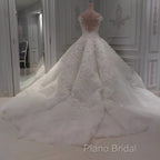 Vintage Off The Shoulder Ball Gowns Couture Wedding Dresses Lace Appliques