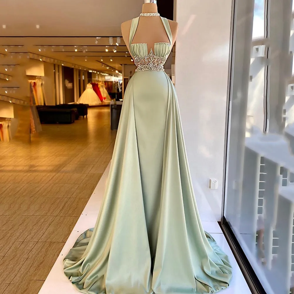 Vintage Sage Green Formal Prom Dresses Long Formal Prom Dresses Main image