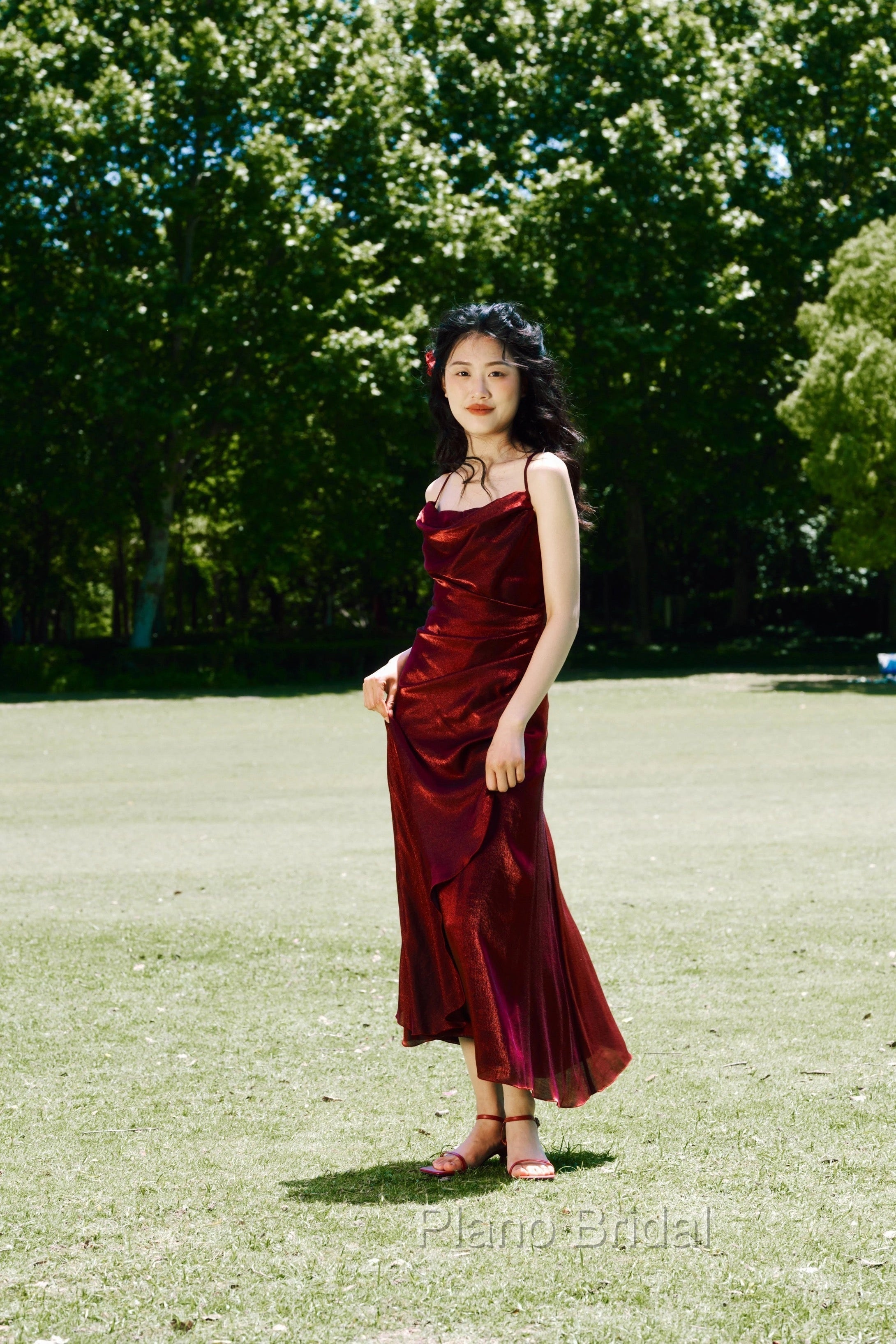 Vintage Sheath Spaghetti Straps Burgundy Ankle Length Formal Prom Dresses Birthday Outfits