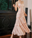 Vintage Spaghetti Straps Blue Chiffon Satin  Ruffles Long Formal Prom Dresses Fairytale Formal Evening Dresses