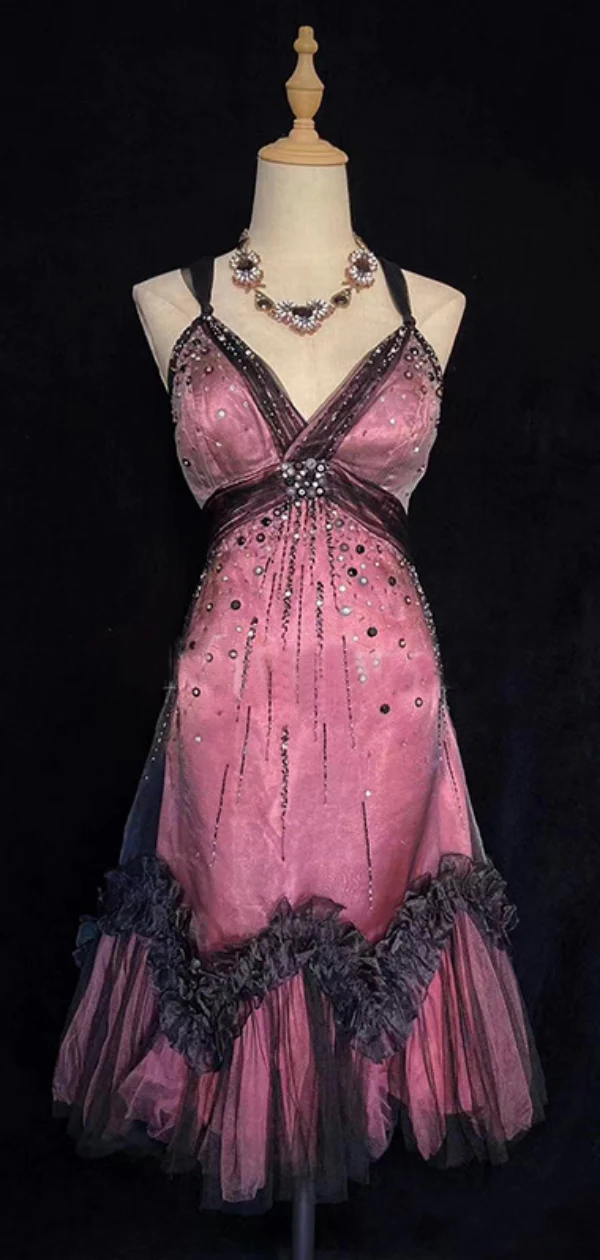 Vintage Tulle Beaded A Line Birthday Dresses Spaghetti Straps Homecoming Dresses Cocktail Dresses