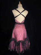 Vintage Tulle Beaded A Line Birthday Dresses Spaghetti Straps Homecoming Dresses Cocktail Dresses