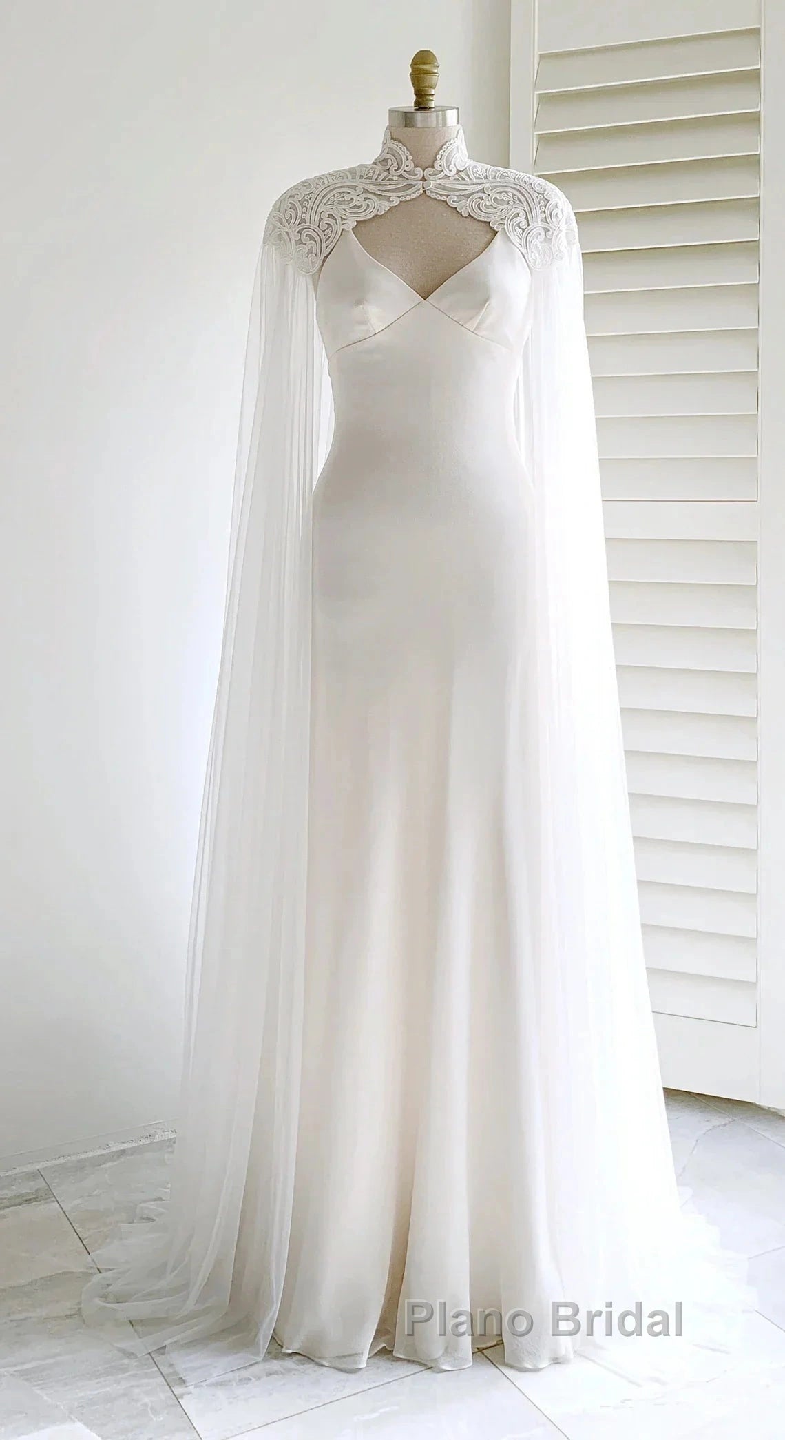 Weitese Dresses Formal Prom Dresses Stores White Bridal Long Tulle Cape Sleeves With Embroidered Lace Appliques Long Wedding Dresses Party Dresses Formal Wear Dresses