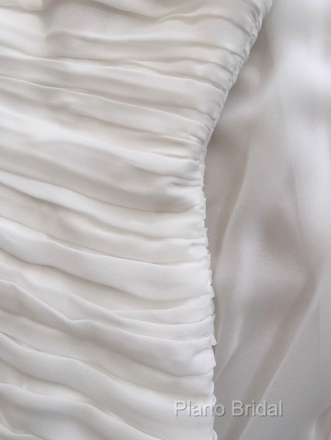 White Bodycon Dresses Strapless Chiffon Long Formal Prom Dresses Simple Formal Dresses