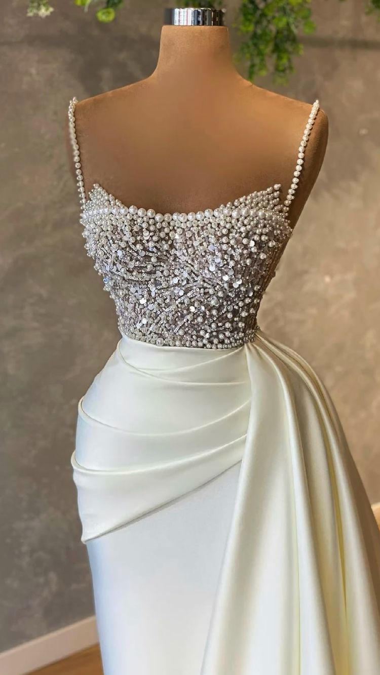 Ivory Formal Prom Dresses With Pearl Formal Prom Dresses Formal Evening Dresses Main image
