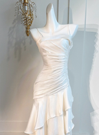 Vintage-Inspired Birthday Party Dresses Under $160 White Ruffled Layered Fairytale Graduation Formal Prom Dresses