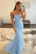 White Halter Backless Prom Dress