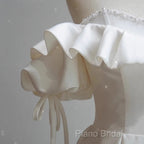 White Satin Off Shoulder Beaded Sweetheart Formal Dresses, White Long Formal Prom Dresses