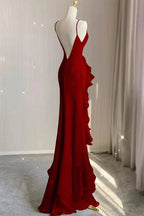 White Sheath Halter Backless Wedding Dresses