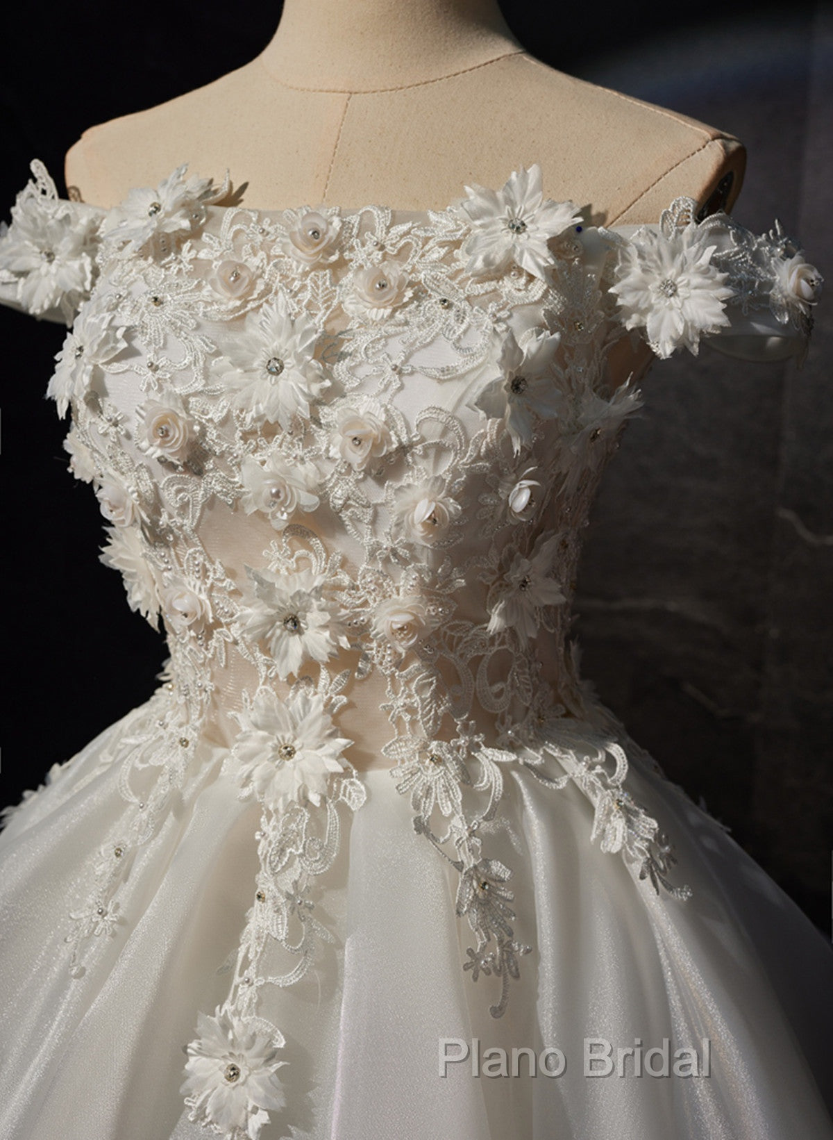 White Short Flowers Lace Short Party Dresses, White Graduation Dresses Formal Prom Dresses Secondary image