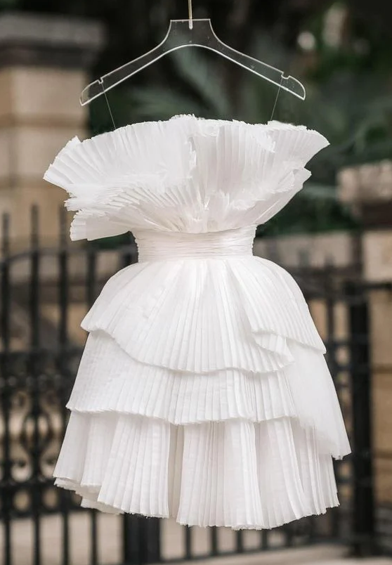 White Short Party Dresses Homecoming Dresses Main image