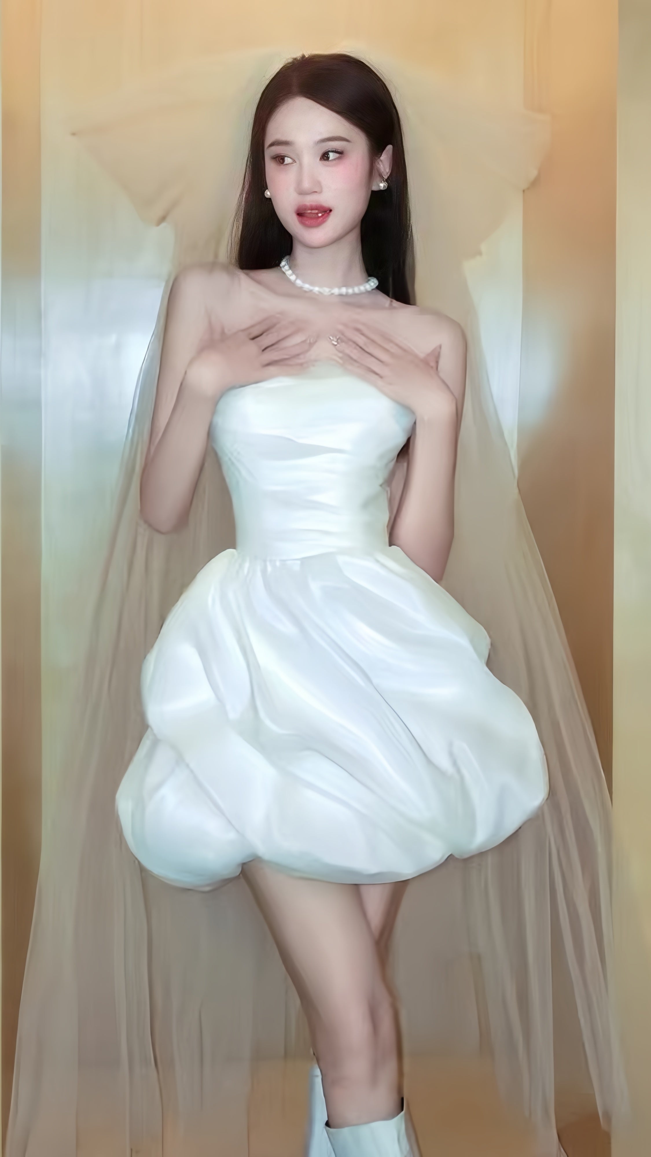 White Short Wedding Dresses Satin Bridal Dresses
