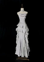 White Retro Fashion Elegant Long/Short Lace Homecoming Dresses Formal Prom Dresses Formal Evening Gown