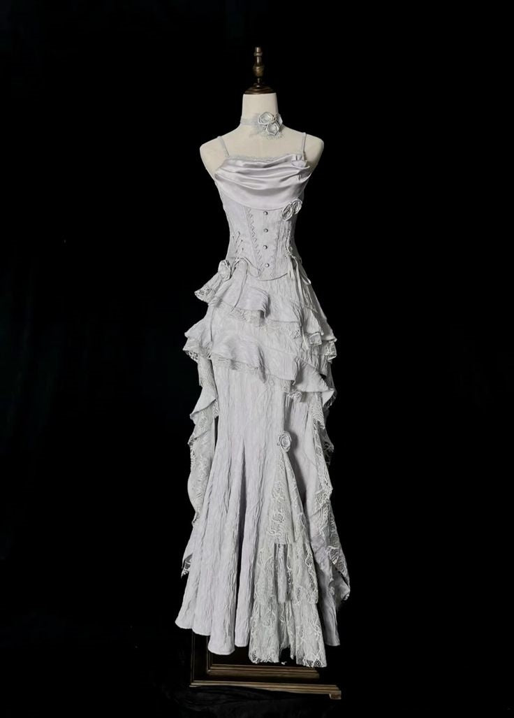 White Retro Fashion Elegant Long/Short Lace Homecoming Dresses Formal Prom Dresses Formal Evening Gown