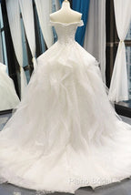 White Tulle Lace Off Shoulder Long Formal Prom Dresses White Lace Wedding Dresses