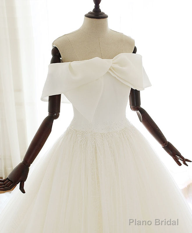 White Tulle Long Prom Dress White Tulle Wedding Dress Secondary image