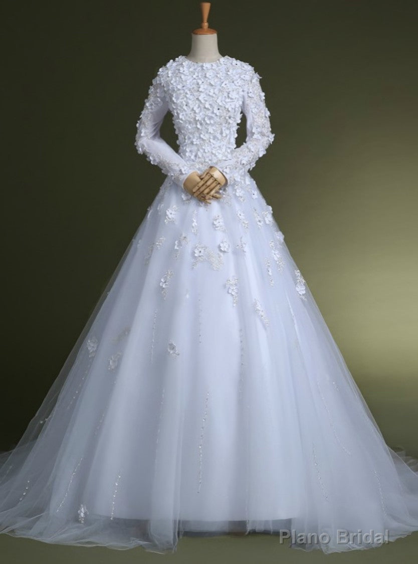 White Wedding gowns floor length bridal gown wedding bride dresses Main image