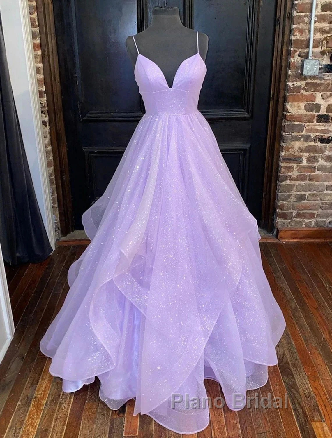 Wholesale  Ball Gown A-Line Formal Prom Dresses Sparkle & Shine Dresses Formal Wedding Party Floor Length Sleeveless Sweetheart Tulle Backless With Pleats Ruffles