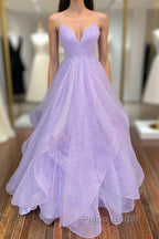 Wholesale  Ball Gown A-Line Formal Prom Dresses Sparkle & Shine Dresses Formal Wedding Party Floor Length Sleeveless Sweetheart Tulle Backless With Pleats Ruffles