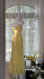 Yellow Beaded Formal Evening Dresses Unique Long Formal Prom Dresses