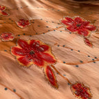 Orange Yellow Fashion Halter Floral Beading Long Elegant Chiffon Ball Gown Formal Evening Dresses