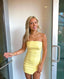 Yellow Homecoming Dresses , Short Party Dresses