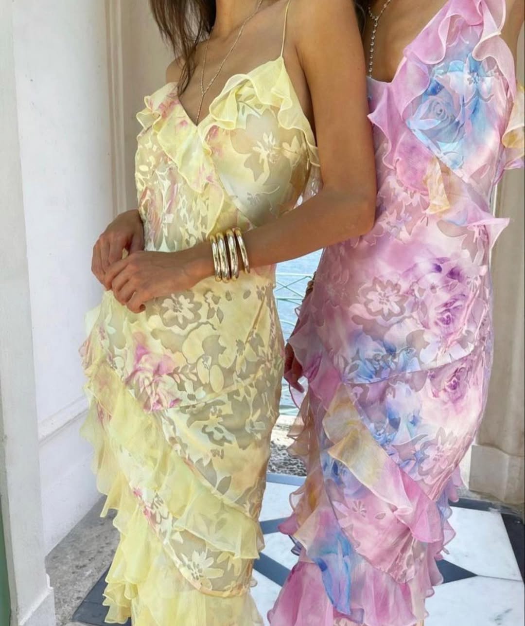 Yellow Fashion Elegant Layered Tulle Long Ball Gown Backless Mermaid Slim Fit Evening Gown Party Dress Secondary image