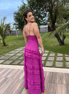 New Purple V-Neck Formal Prom Dresses, Graduation Party Dresses