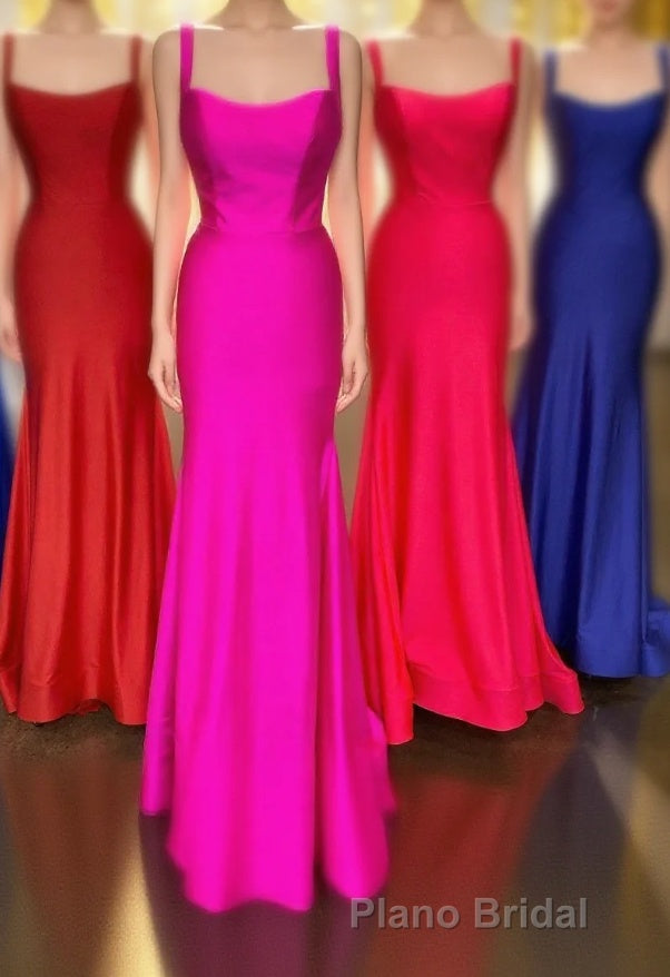 Simply Mermaid Red Long Prom Dresses