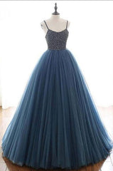 Beading Ball Gown Long Prom Dress,Popular Evening Dress,Fashion Winter Formal Dress