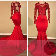 2024 Red Mermaid Prom Dresses